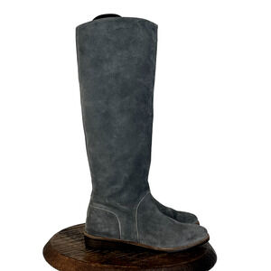 UGG Boots Womens 8.5 US Gray DALEY Gracen Tall Suede Equestrian Piping 1020257
